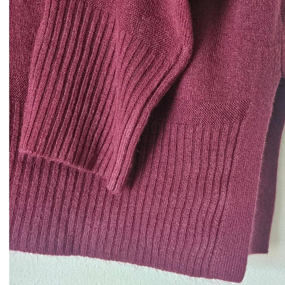 Croft & Barrow Madeira Berry Turtleneck Sweater Womens XL Burgundy NWT
